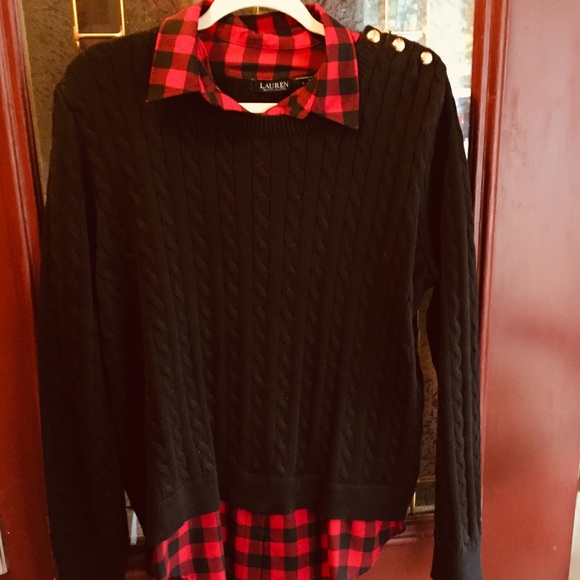 Ralph Lauren Tops - Ralph Lauren Twofer Sweater